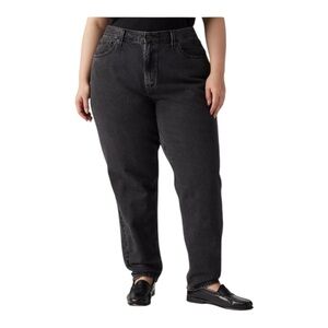 Levi’s 80s Mom Jeans Black Stonewash Size 14W 100% Cotton Tapered Leg New